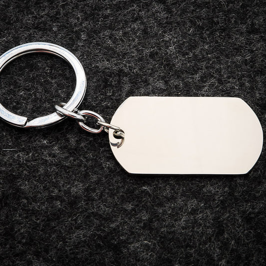 Nyckelring som kan anpassas med graverad logotyp eller QR-kod