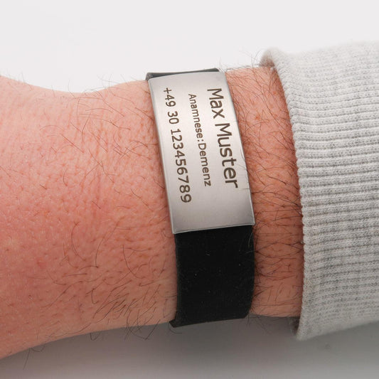 Senioren Notfallarmband mit kostenloser Gravur