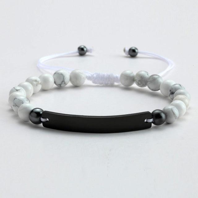 Armband Black Pearl / White Pearl - mit kostenloser Gravur