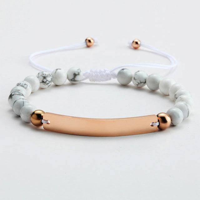 Armband Black Pearl / White Pearl - mit kostenloser Gravur