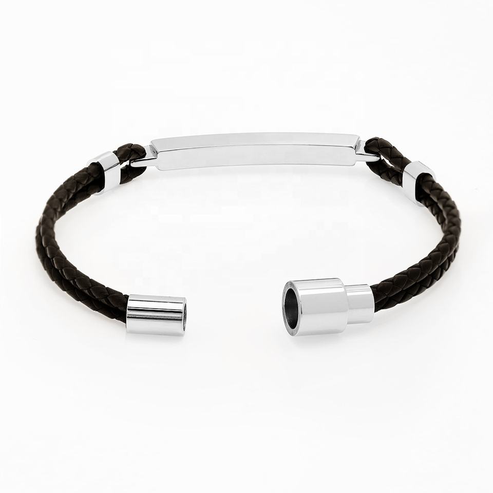 Lederarmband "Barry" mit Magnetverschluss und Gravur